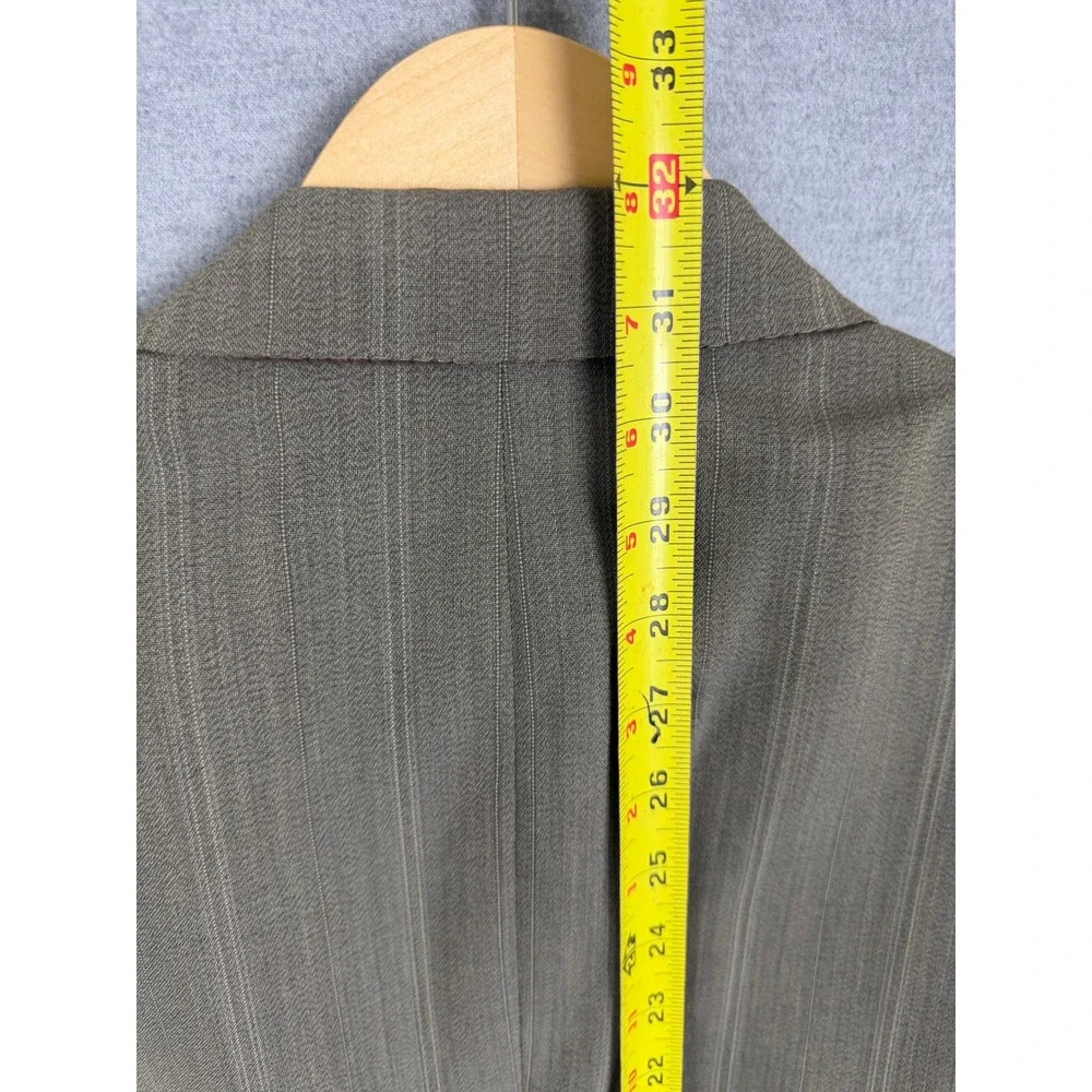 Hart‎ Schaffner Marx Mens 42R Blazer Ariel Worsteds Virgin Wool Pinstripe Brown
